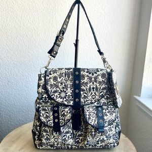 Gigi Hill Los Angeles Floral Print Convertible Backpack NWOT